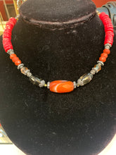 Load image into Gallery viewer, Orange carnelian crystal necklace