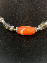 Load image into Gallery viewer, Orange carnelian crystal necklace