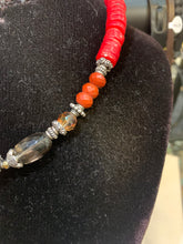 Load image into Gallery viewer, Orange carnelian crystal necklace