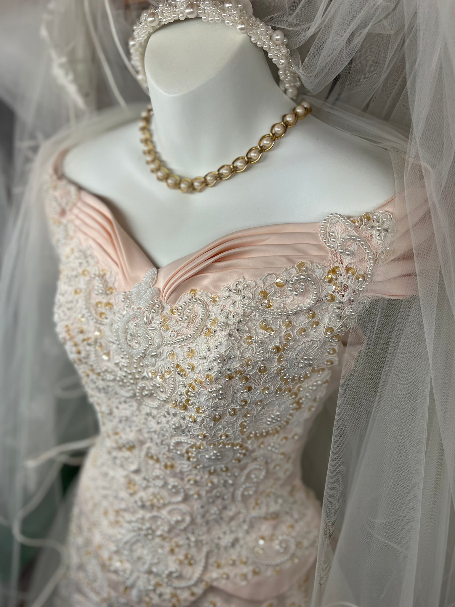 blush rose gold wedding dress Rose Gold Wedding Dresses