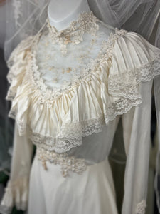 Vintage 70s Prairie Style Wedding Dress Finders Keepers NY