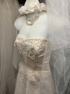 Art Nouveau Embroidered Wedding Gown